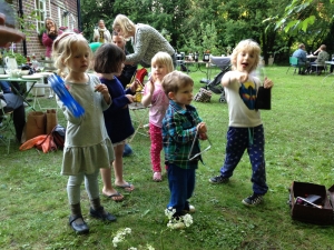 kids dancing at the handmade house