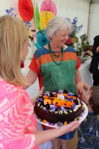 My chocolate orage cake, decorated with edible flowers is the perfect recipe for a celebration birthday cake. I dressed it with flowers for my Mums 70th birthday summer garden party