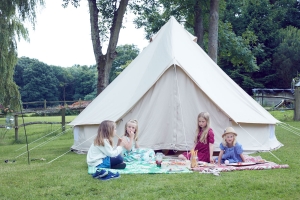 The perfect summer garden party menas all the kids are entertained so parents are relaxed. Create their own party zone with a picnic rug and a bell tent full of games