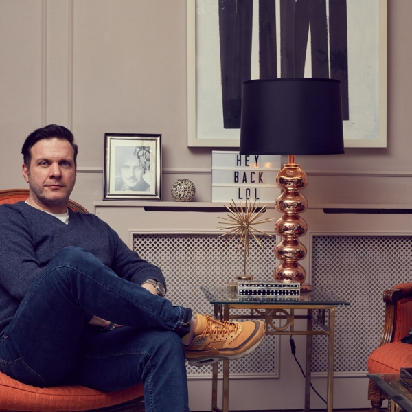 Interior designer Oliver Thomas from The Great Interior Design Challenge at home, interviewed by Sophie Robinson