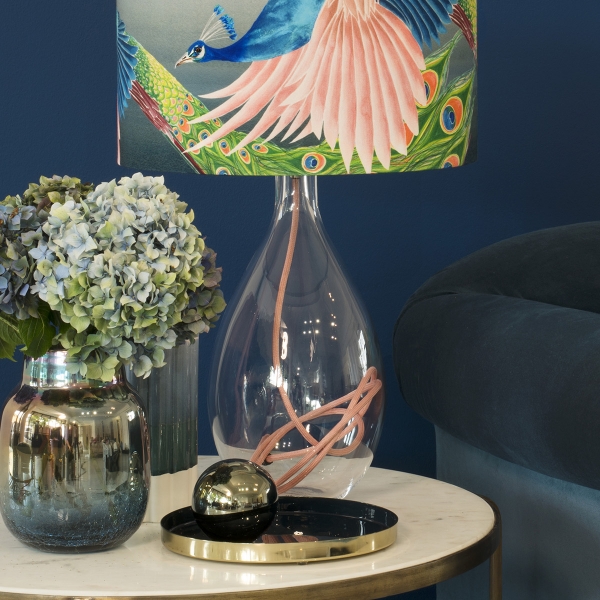 Interior designer Sophie Robinson interviews designer Anna Jacobs Flying peacock large lamp
