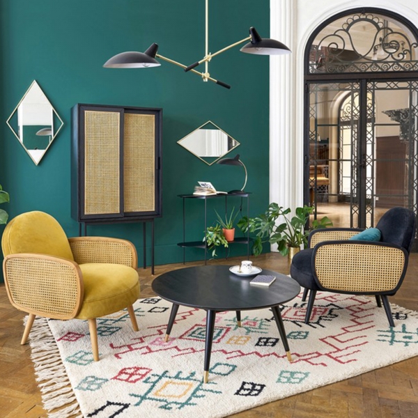 Interior Designer Sophie Robinson discusses why cane is a new trend for interiors and not just for the conservatory or sunroom. Whether painted or natural, these pieces can makeover a living room or bedroom #sophierobinson #canefurniture #wicker