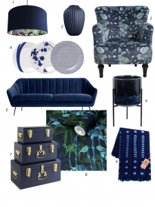 Interior designer Sophie Robinson picks her favourite navy products to introduce into an interior scheme. #navy #colourcrush #sophierobinson